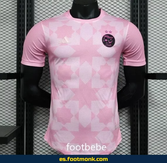 Camiseta Oficial de la Selección de Argelia 2023-2024 - Edición Rosa Flor