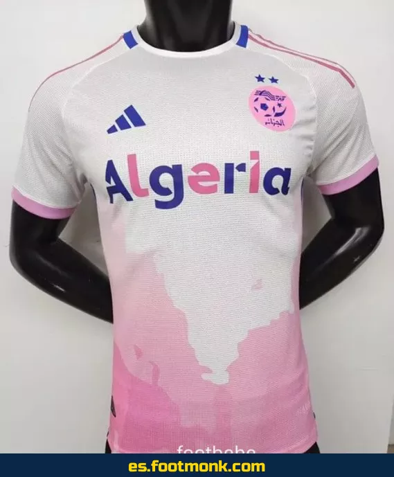 Camiseta Oficial de la Selección de Argelia 2024-2025 Blanca y Rosa – Edición Especial