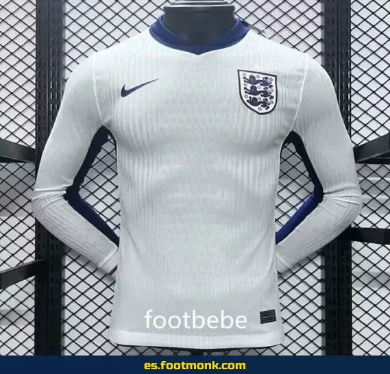 Camiseta Oficial de Inglaterra Euro 2024 Local Blanca Manga Larga – Edición Especial