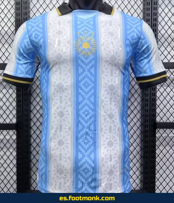 Camiseta Argentina 2024-2025 Edición Especial 'La Pulga' - Blanca y Azul – Réplica Oficial