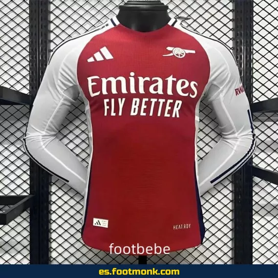 Camiseta Oficial del Arsenal 2024-2025 Local Manga Larga – Edición Nueva Temporada