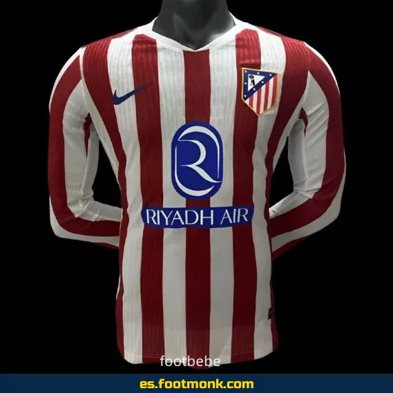 Camiseta Oficial del Atlético de Madrid 2025-2026 Local Manga Larga - Edición Especial
