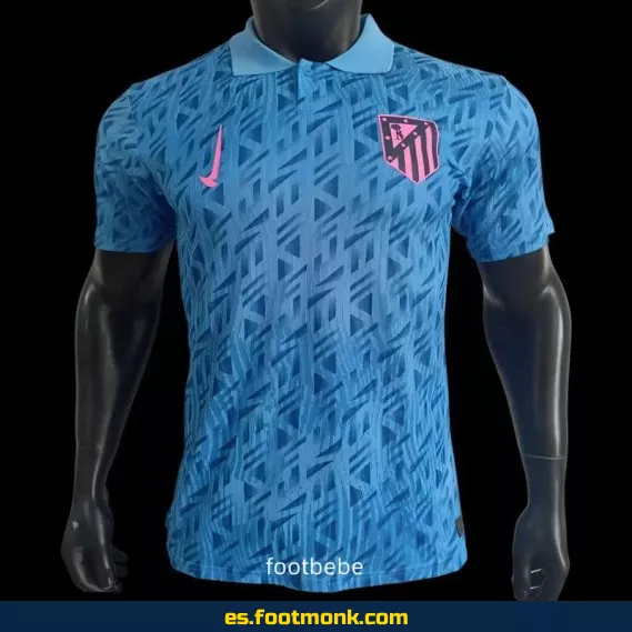**Camiseta Oficial del Atlético de Madrid 2025 Polo Azul Cielo – Edición Match**