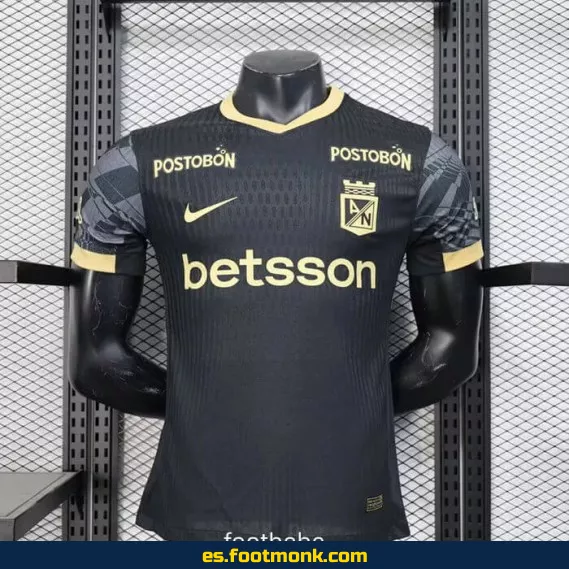 Camiseta Oficial Atlético Nacional 2025-2026 - Edición Exterior Negra - Temporada Actual