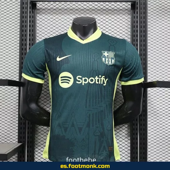 Camiseta Oficial FC Barcelona 2025-2026 - Verde Oscuro - Edición Match