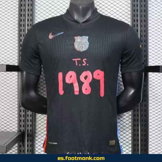 Camiseta Oficial FC Barcelona Match 2025 T.S. 1989 Negra - Edición Especial Retro