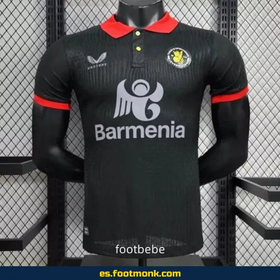 Camiseta Oficial Bayer 04 Leverkusen 120 Aniversario 2024 - Edición Especial Negra