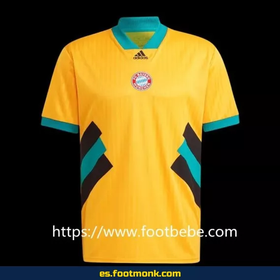 Camiseta Bayern Munich 2023 Edición Icons Remake Amarilla – Réplica Oficial