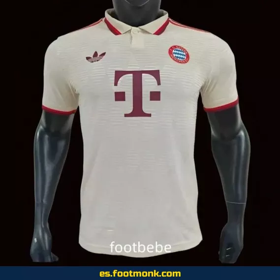 Camiseta Oficial Bayern Munich Tercera Equipación 2024-2025 Blanca – Edición Especial