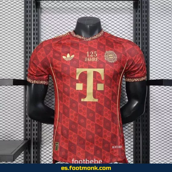 Camiseta Oficial Bayern Munich 2025 - Edición Especial 125 Aniversario Roja - Envío a Domicilio