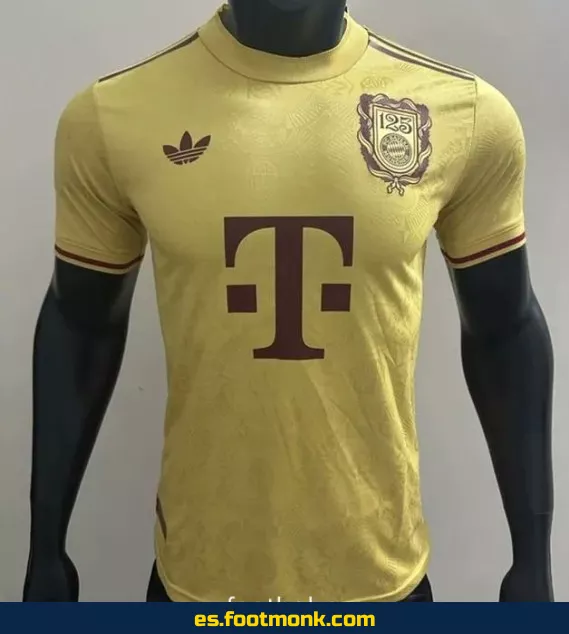 Camiseta Oficial Bayern Munich 2025 - Edición 125 Aniversario Amarilla
