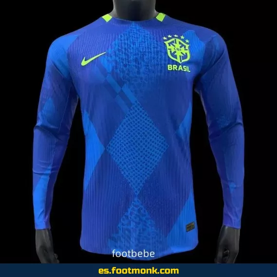 Camiseta Brasil 2025 Edición Especial - Manga Larga Azul (Réplica Oficial)