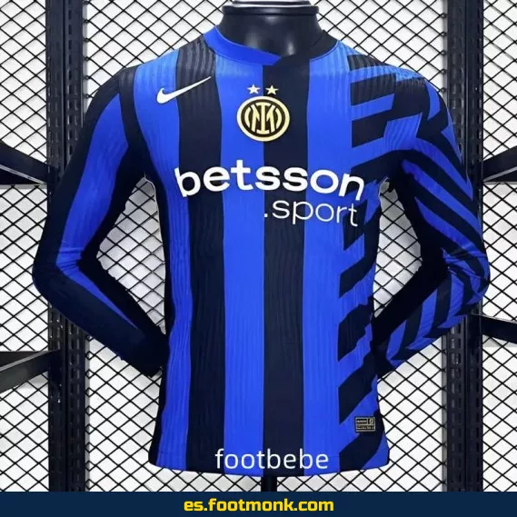 Camiseta Oficial Inter Milan 2024-2025 Local Manga Larga – Edición Nueva Temporada