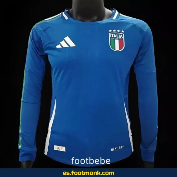 Camiseta Oficial de Italia Euro 2024 Local Manga Larga – Edición Especial