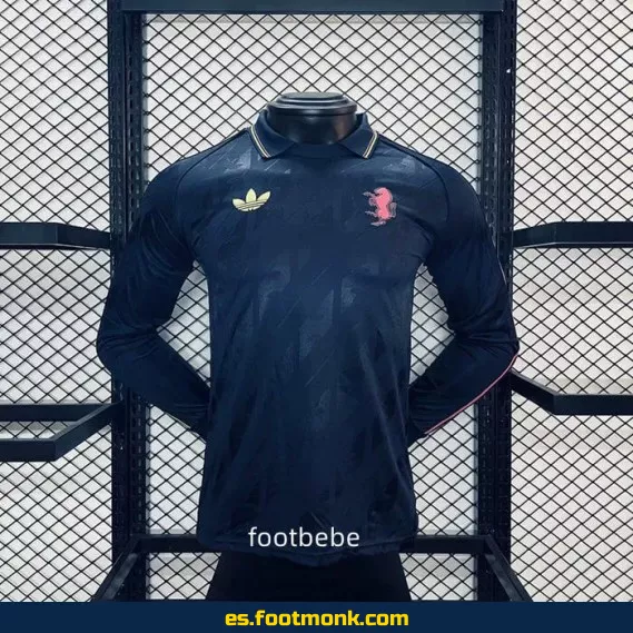 Camiseta Oficial Juventus 2024-2025 Negra Manga Larga – Edición Especial