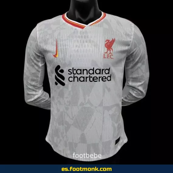 Camiseta Oficial Liverpool Third Blanca 2024/2025 Manga Larga – Edición Especial – Envío a Domicilio