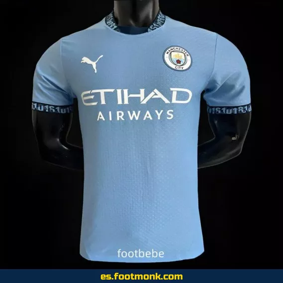 Camiseta Oficial Manchester City Local 2024-2025 - Azul, Edición Actual, Envío a Domicilio