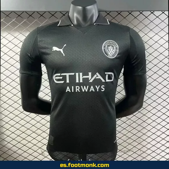 Camiseta Oficial Manchester City 2025-2026 Negra - Edición Match