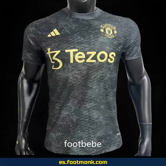 Camiseta Oficial Manchester United 2024-2025 x Stone Roses Negra - Edición Especial