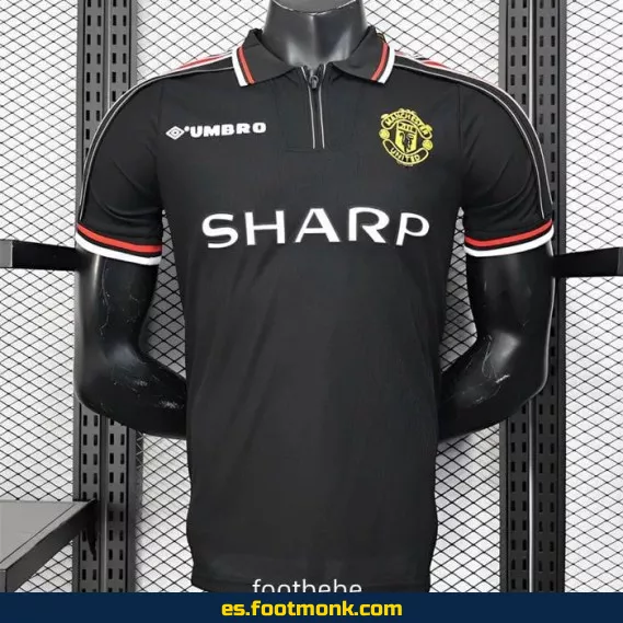 Camiseta Retro Manchester United 1998-1999 Negra - Edición Clásica