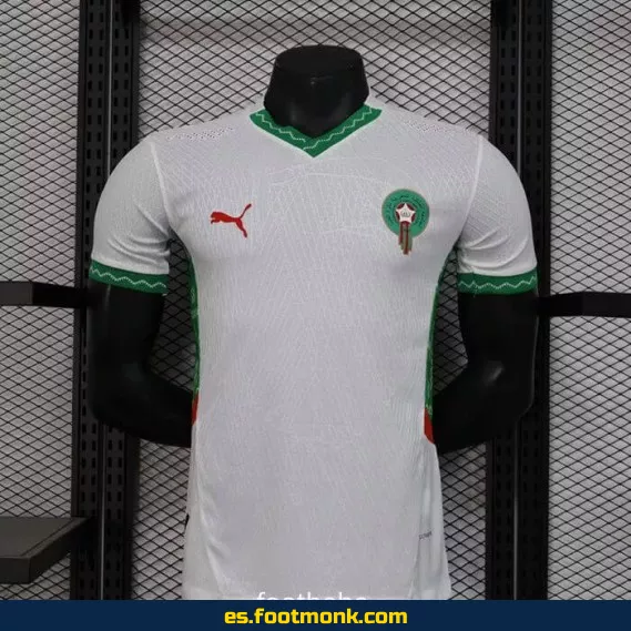 Camiseta Oficial Marruecos 2024-2025 Blanca – Edición Match