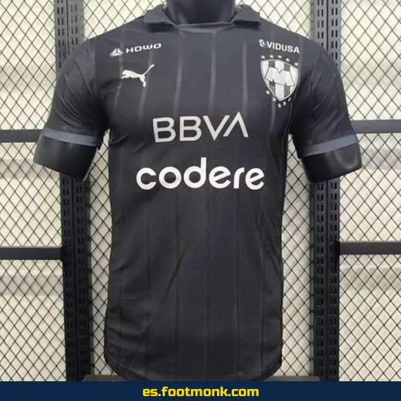 Camiseta Oficial Monterrey 2025 Negra - Edición Especial