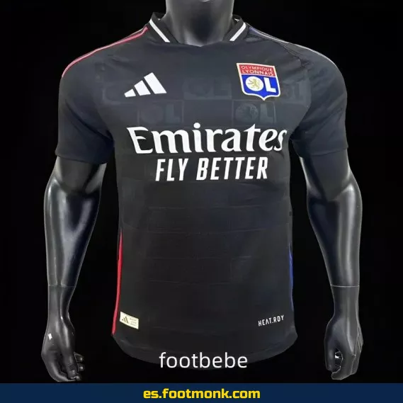 Camiseta Oficial Olympique Lyon 2024-2025 Exterior Negro - Edición Nueva Temporada