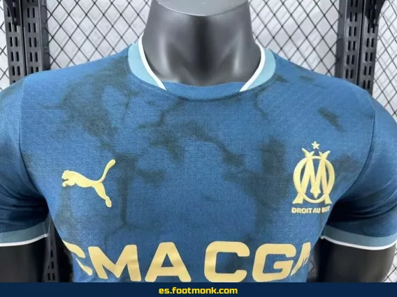 Camiseta Oficial Olympique de Marseille 2024-2025 - Azul, Edición Temporada, Futbol Club