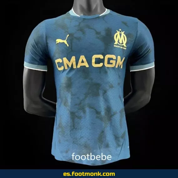 Camiseta Oficial Olympique de Marseille 2024-2025 - Azul, Edición Temporada, Futbol Club