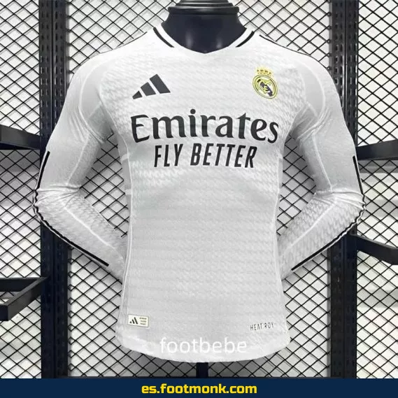 Camiseta Oficial Real Madrid 2024-2025 Local Manga Larga – Edición Nueva Temporada