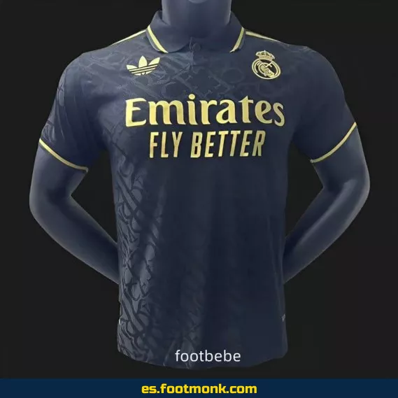 Camiseta Oficial Real Madrid 2024-2025 Negra Polo – Edición Match