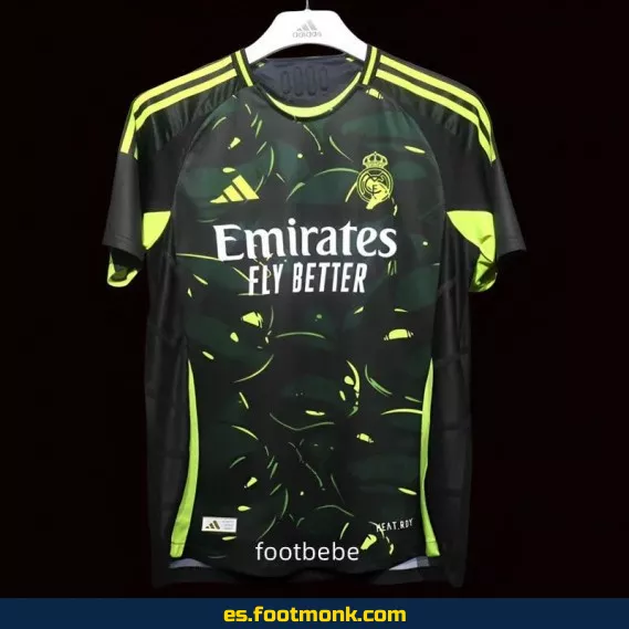 Camiseta Oficial Real Madrid 2024-2025 Negra y Verde - Edición Match - Envío a Domicilio