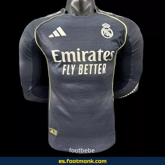 Camiseta Oficial Real Madrid 2025-2026 Visitante Manga Larga – Edición Especial