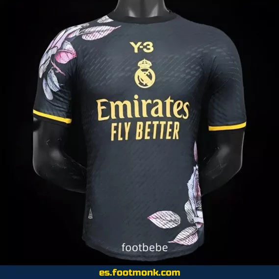 Camiseta Oficial Real Madrid Y3 2024-2025 Negra – Edición Match – Envío a Domicilio
