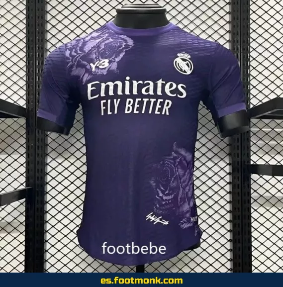Camiseta Oficial Real Madrid x Yamamoto 2024-2025 Edición Especial Violeta – Colección Exclusiva
