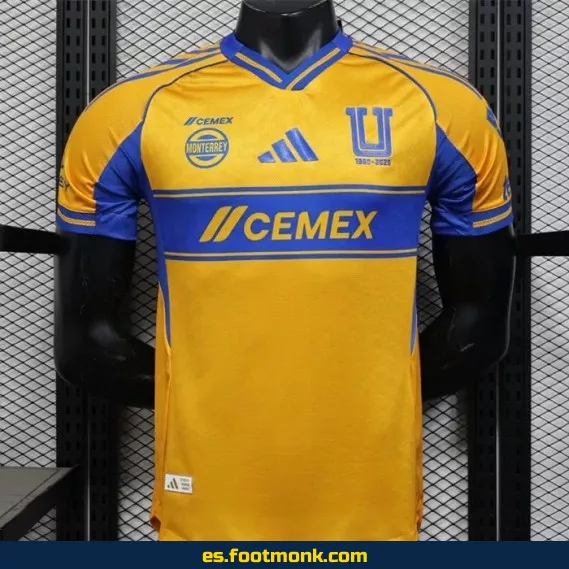 Camiseta Oficial Tigres UANL 2025 - Edición Aniversario 65 Años - Amarilla
