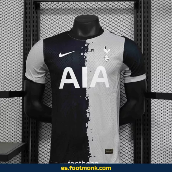 Camiseta Oficial Tottenham 2024-2025 Negra y Gris - Edición Match