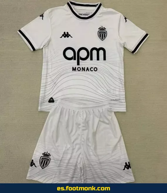Camiseta Oficial del AS Monaco para Niños 2024-2025 - Tercera Equipación