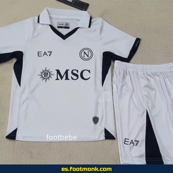 Camiseta Napoli Niños 2024-2025 Blanca - Tercera Equipación - Edición Oficial