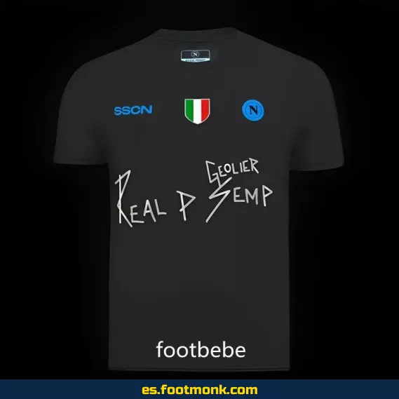 Camiseta Napoli x Geolier 2024 Edición Especial Negra – Colección Limitada