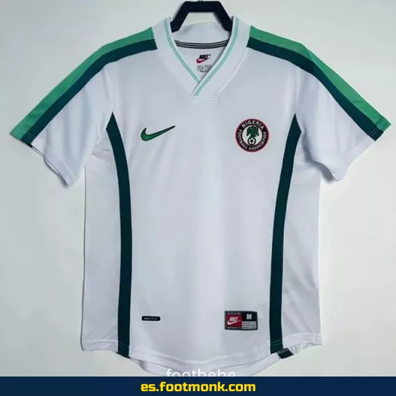 Camiseta Nigeria Vintage 1998 Exterior Blanca - Edición Retro