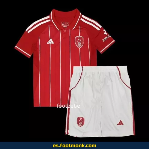 Camiseta Oficial Nottingham Forest Niños 2025-2026 - Primera Equipación - Envío a Domicilio
