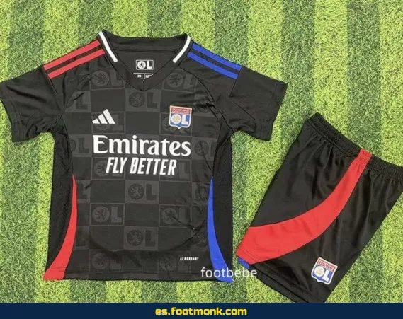 Camiseta Oficial Olympique Lyon Niños 2024-2025 Tercera Equipación Negra – Edición Especial