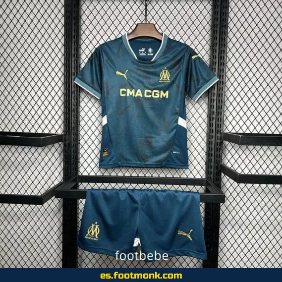 Camiseta Oficial Olympique de Marseille Niños 2024-2025 Azul – Edición Nueva Temporada