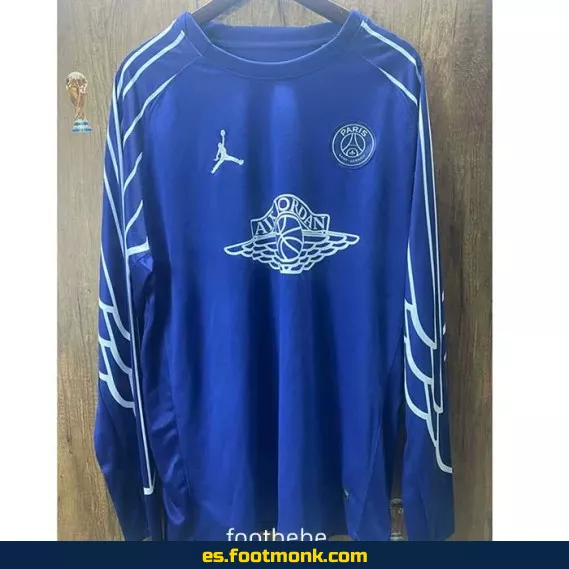 Camiseta PSG Air Jordan 2024-2025 manga larga azul – Edición Especial