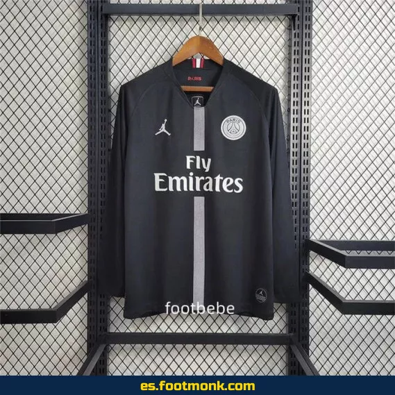 Camiseta PSG Jordan Vintage 2018-2019 Negra Manga Larga - Edición Especial - Réplica Oficial