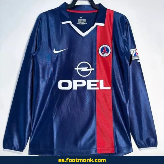Camiseta PSG Vintage 2001-2002 Local Manga Larga - Edición Retro Oficial