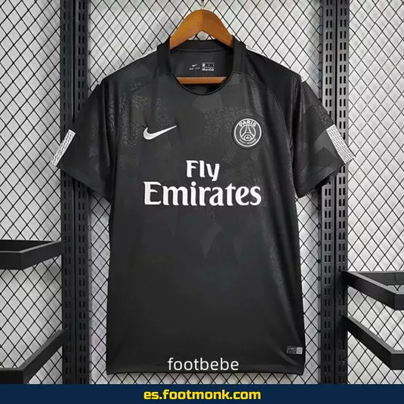 Camiseta PSG Vintage 2017-2018 Tercera Equipación Negra – Edición Retro