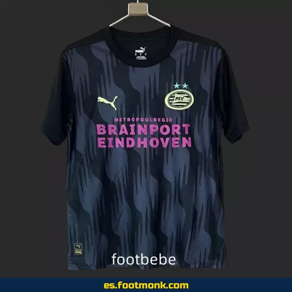 Camiseta Oficial PSV Eindhoven 2024-2025 Negra - Edición Nueva Temporada