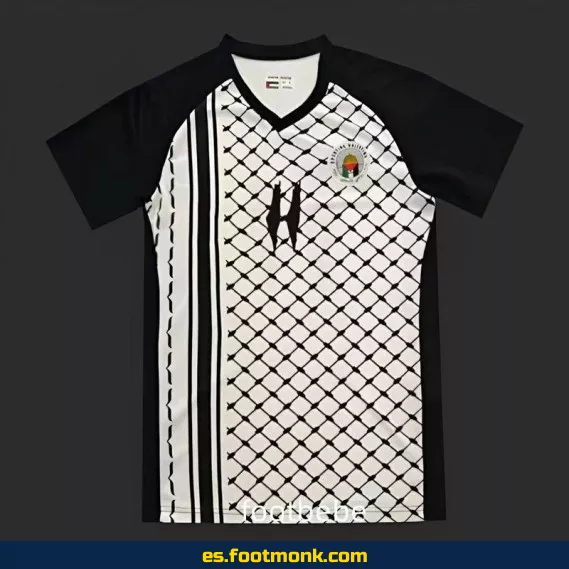 Camiseta Palestina 2024-2025 Edición Especial con Keffiyeh Negro – Réplica Oficial